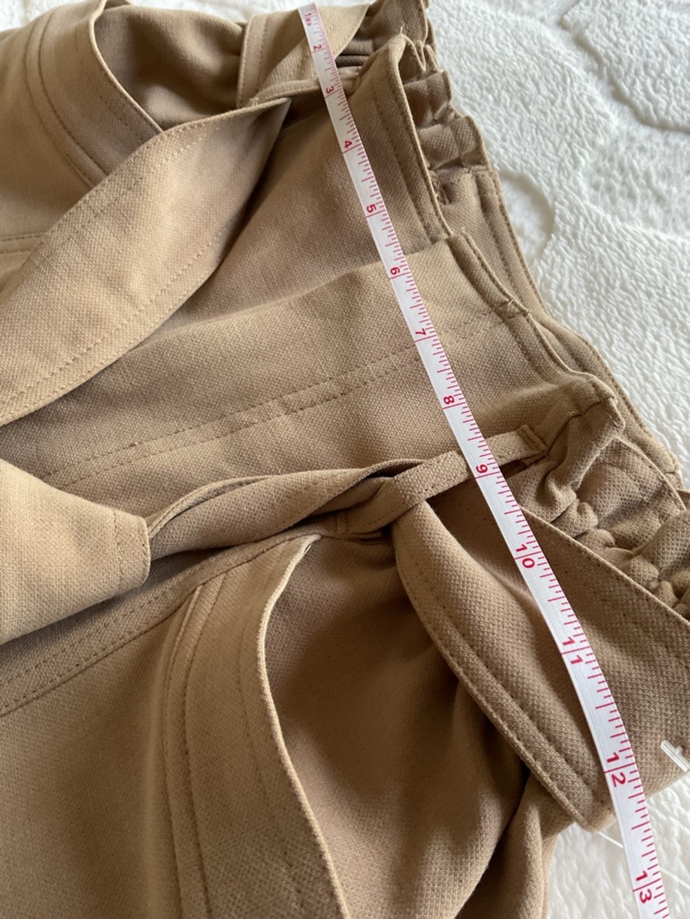 SO Beige Paperbag Waist Tapered Pants Tie Belt Women’s Size S NWT - Picture 10 of 10